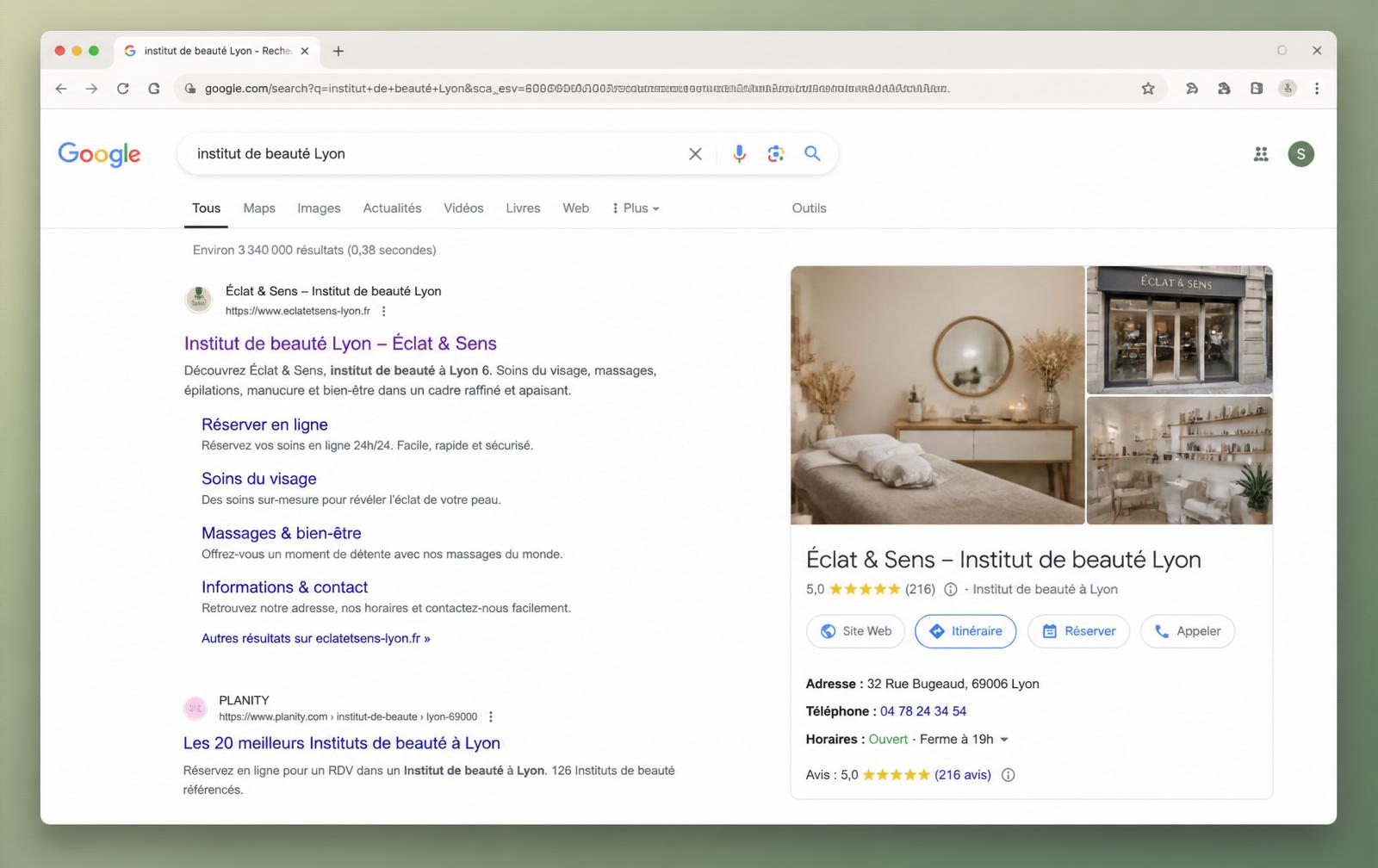 Fiche Google Business Profile optimisée